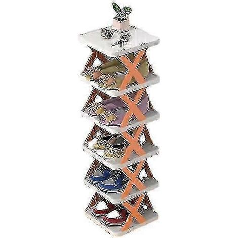 Étagère à chaussures à 5/7/9 niveaux, organisateur de rangement, petite étagère à chaussures étroite, étagère à chaussures réglable à monter soi-même (1/3)