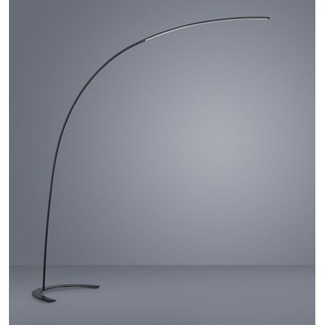 Lampadaire arqué Shanghai Led 18w Dimmable Noir Trio Lighting