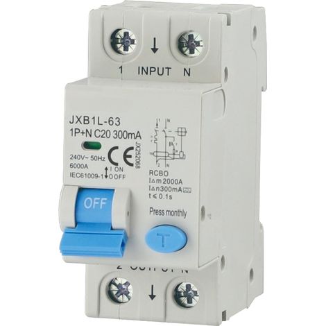 gloca Interruttore Magnetotermico Differenziale Classe A 1P+N 20A 300mA 220V 6KA C20 (1/4)