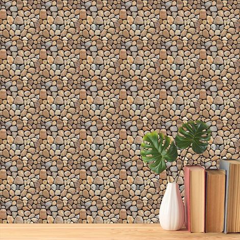 10Pcs Stone Relief Self Adhesive Wall Panels (1/5)