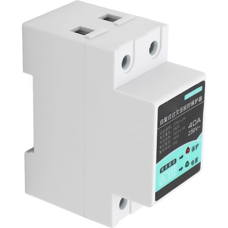 Über- und Unterspannungsschutzgerät mit automatischer Rückstellung für DIN-Schienenmontage, 230 V, 40 A, mit Anzeige (1/5)