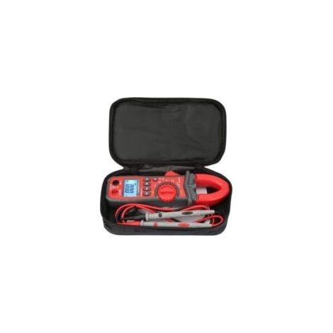 Digitales AC/DC-Zangenmessgerät 600 A T-RMS 6000 Count, Amperemeter, Spannungsprüfer mit automatischer Spannungswahl, misst Spannung, Temperatur, Kapazität, Widerstand, Durchgang und