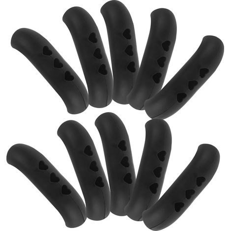 10 pièces Manchons de Protection Thermique pour Poignées de Casseroles Manches Résistants Chaleur Plastique Protection Anti-brûlure pour Poêles Casseroles Marmites et Ustensiles (1/4)
