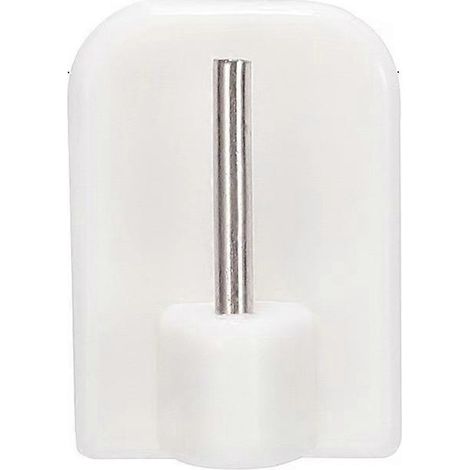 Lot de 20 crochets adhésifs en plastique blanc pour tringles à rideaux, compatibles avec les fenêtres, salles de bain et cuisines. (1/5)