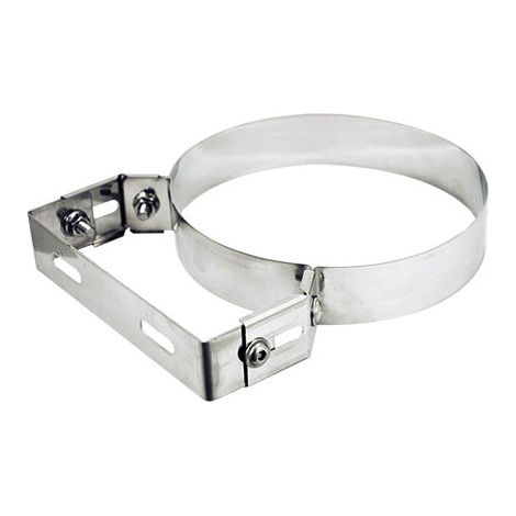 Collare per fissaggio tubi regolabile in acciaio INOX - 14cm