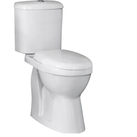 Dual Flush Comfort Height Toilet Pan, Cistern & Soft Close Seat - White (1/5)