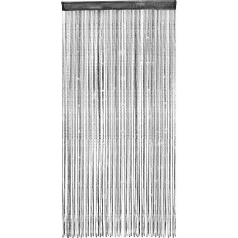 Rideau de porte perlé cristal PP Rideau décoration multifonction pour séparation et décoration, blanc, purple, champagne, noir, argent, 1 x 2 m (1/5)