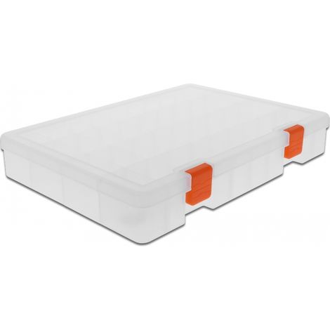 Scatola portaoggetti Delock 18350 36 scomparti plastica trasparente