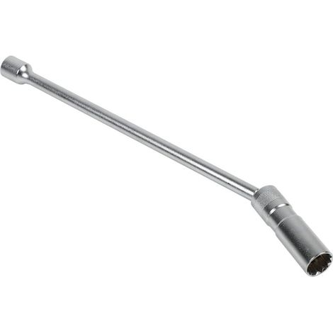 EASYCOMFORT Clé à bougie magnétique 16 mm 3/8" pivotante 360° - Douille oscillante 12 points pour paroi mince, outil de retrait compatible BMW (Longue) (1/5)