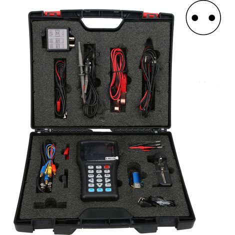 Oscilloscope numérique portable 2 en 1 50MHz 2 canaux 200MSa/s, simulateur de signaux auto pour diagnostic véhicule, prise UE 100-240V, maintenance automobile (1/5)