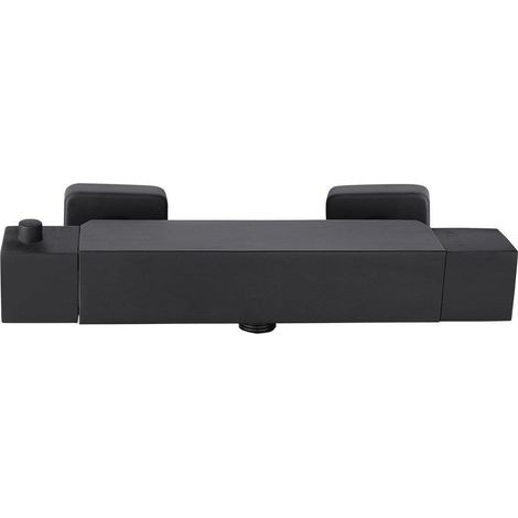 Laveo Kvadrato grifo de bañera negro mate diseño cubista
