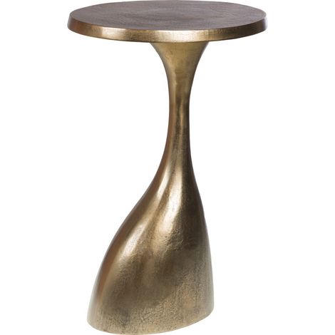 Amadeus - Bout de canapé rond en métal doré H62 cm Carmen