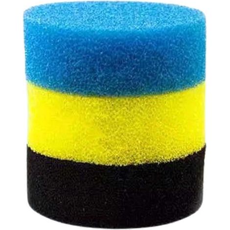 Filtre externe en coton tricolore pour aquarium (à poser sur le filtre frontal). (1/5)
