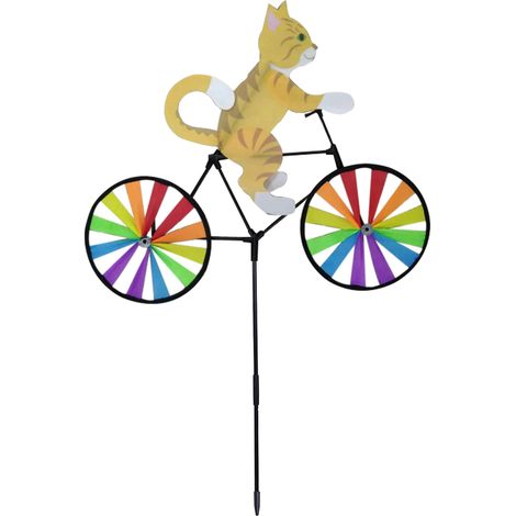 Veleta de PVC para jardín, molino de viento con motivo animal (bicicleta), veleta grande de 90 x 50 cm – molino de viento colorido para el jardín, 86 g (1/5)