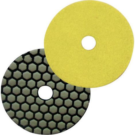 Diamwood Pad de polissage diamanté auto-agrippant D. 125 mm - Grain 200 - Spécial marbre, granit, pierre naturelle - Utilisation à sec - Qualité professionnelle pour métiers du BTP (1/2)