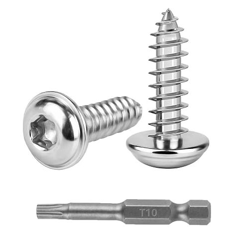 Torx Screws M3x10 Stainless Steel, Round Head, Self Tapping, T10 (1/5)