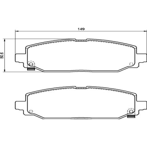 KIT PASTIGLIE FRENO POSTERIORI compatibile con JEEP WRANGLER IV (JL) / PASTIGLIE FRENANTI AUTO OEM P37025 , / SOSTITUZIONE DIRETTA / BASSA POLVERE / SILENZIOSO