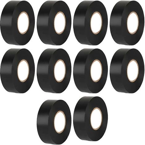 10 rouleaux de ruban isolant électrique pour usage intérieur/extérieur (1/5)
