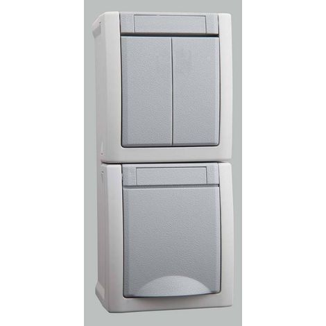 INTERRUPTEUR ET PRISE VIKO 90591082-DE PACIFIC GRIS