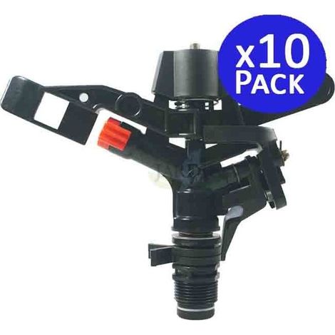 Set di 10 Irrigatore Settoriale Agricolo da Irrigazione 3/4'', Portata da 13 a 18 m