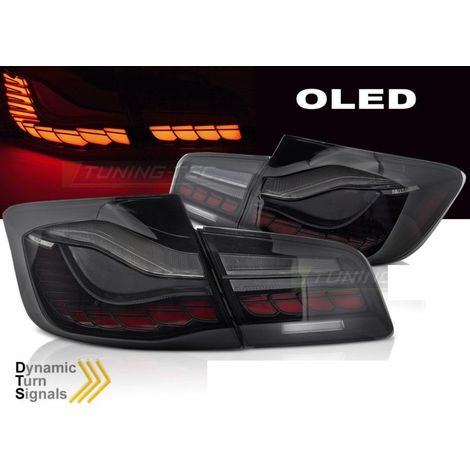 Paire feux arriere BMW serie 5 F10 Berline 10-16 FULL OLED DYN Fume (1/5)