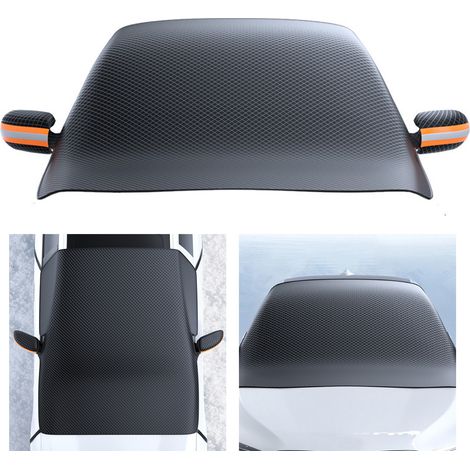 Visière de protection magnétique pliable pour voiture, demi-soleil épais, protection contre la poussière de glace et de neige (1/5)