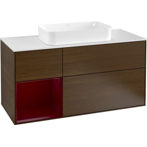 V&B Waschtischunterschrank Finion 120cm, Pl wh. m, Reg li Peo, wal ven (1/2)
