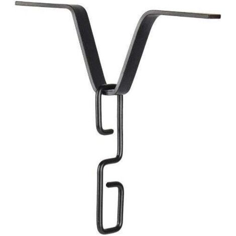 Adaptateur de gouttière pour chaîne de pluie, crochet extérieur antirouille en forme de V, adaptateur de gouttière en alliage d'aluminium(noir) (1/5)