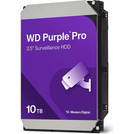 Disco Duro Western Digital WD Purple Pro Surveillance 10TB/ 3.5'/ SATA III/ 512MB