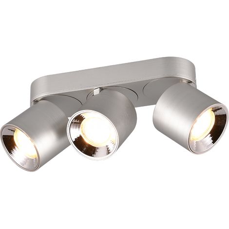 Plafonnier 3xGU10 max 10W métal nickel mat - Trio - Guayana (1/5)