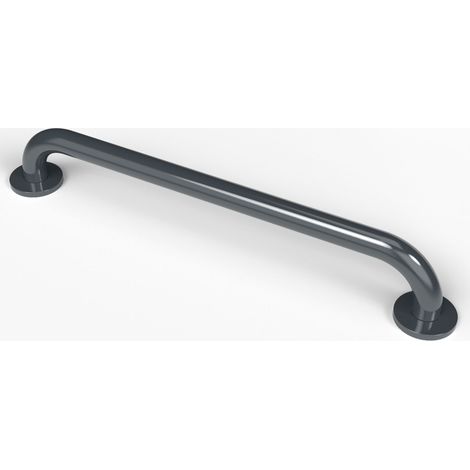 Nymas NymaPRO Round Flange Steel Grab Rail 600mm Length - Dark Grey (1/2)