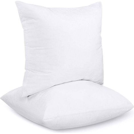 pair Lot de 2Bedding Coussins de Garnissage 40 x 40 cm , Coussin à Recouvrir, Oreillers Intérieur, Rembourrage Coussins,Housse en Mélange de Polyester (Blanc) (1/4)