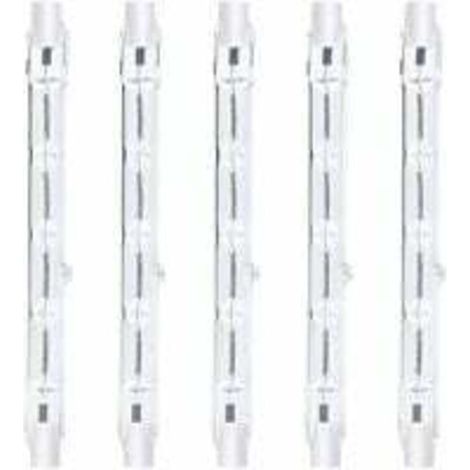 5-Pack R7S 118mm 300W Ampoule Halogène Crayon Spot halogène linéaire J118 dimmable pour l'éclairage paysager, sécurité (1/4)