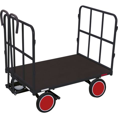 Cordes Handpritschenwagen mit 2 Rohrgitterwänden RAL 7016 (1/3)