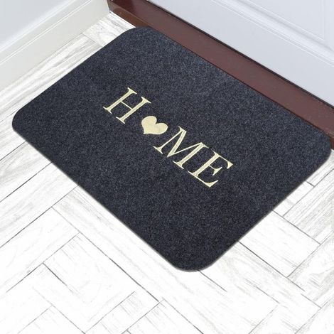 1 Pièces Paillasson, Tapis Intérieur Absorbant,Tapis de Porte d'entrée, Lavable et Antidérapant - 40x60 cm (1/5)