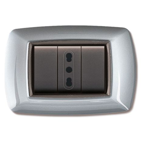 Placca Mylife 3 Mod. Alluminio Chiaro ( Elettrocanali Cod. Ecl2983Ac )