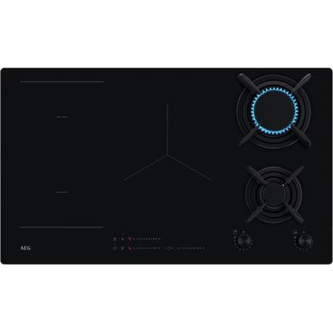 AEG HDB95623NB Placa de cocina integrada 88 cm Combi 5 fuegos Negro