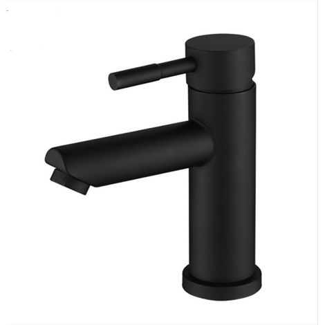 Rubinetto cromato per acqua fredda con raccordo flessibile, rubinetto per bagno con beccuccio da 90 mm per WC ospiti, bagno (1/5)