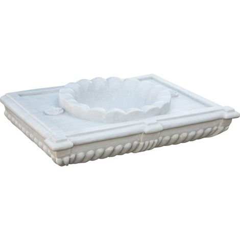 Lavandino in marmo bianco Lavandino cucina Lavabo da appoggio Lavello in pietra Lavandino da interno e esterno Vasca per fontana