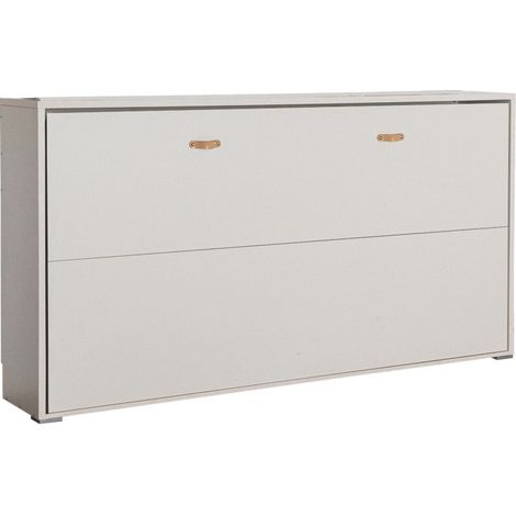 Cama abatible aglomerado blanco 90x190cm