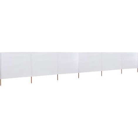 Paravent 6 panneaux,Cloison de séparation,Séparateur Tissu 800 x 160 cm Blanc sable273152 (1/5)