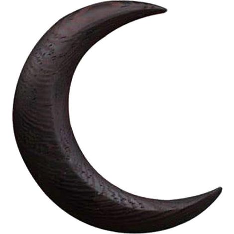 Lunette Croissant en Bois - Pince à Cheveux en Forme de Lune, Peigne Épais pour Femmes, Outil de Coiffure Noir, Taille L. (1/4)