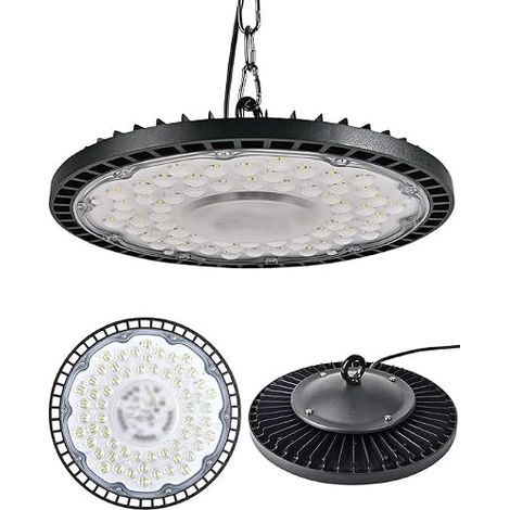 300W LED UFO High Bay Lumière, 30000LM Projecteur Led Industriel, IP65 Étanche UFO LED Spot Intérieur 6000-6500K Blanc Froid Led Atelier UFO pour Garage Usine Halls (1pcs, 300W) (1/5)