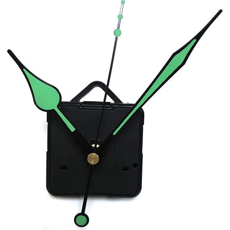 Mouvement d'horloge Kit d'horloge de remplacement de mécanisme d'horloge silencieux Pièces de mécanisme de mouvements d'horloge murale à faire soi-même avec 3 aiguilles fluorescentes sans batterie (no (1/5)