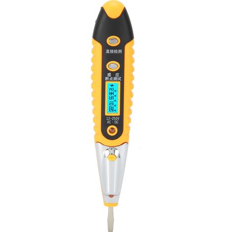 Stylo électrique multifonction à affichage numérique, haute précision pour détection de courant AC/DC 12-250V. (1/5)