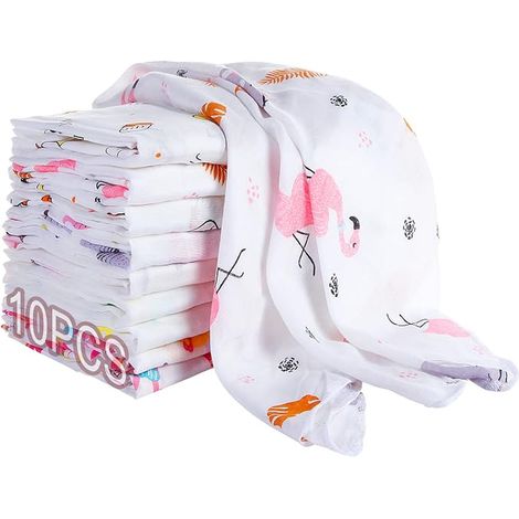 Langes Coton 80x80cm Couverture Emmaillotage Serviette Bebe Enfant Naissance Fille Lange Lingette Lavable Coton Bebe Change Carre Housses Serviette De Matelas à Langer (1/4)