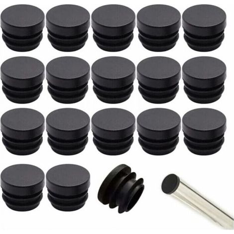 Embout de Chaise 16 mm, Lot de 32, Rond en Plastique, Protecteur de Pied Universel - (1/4)