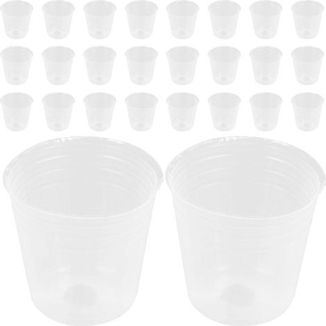 Lot de 50 pots transparents pour orchidées, pots de pépinière, petits pots transparents pour plantes, pots de culture pour jeunes plants-5.00X5.00X4.50CM (1/4)