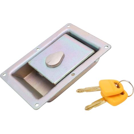 Serrure de couvercle latéral de pompe hydraulique avec 2 clés, loquet de porte en métal pour pelle 4360297 pour Sany 200 (1/5)