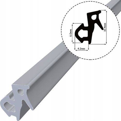 Dichtung für PVC-Fenster S-1126 VEKA GRAU 1 m